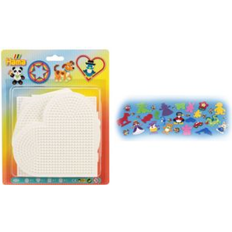 Tootefoto - Hama Stiftplatten "Kreis, Herz, Viereck, Sechseck" f r B gelperlen midi, je 1 x Kreis (221), Herz (233), - 1 St ck (00004580)