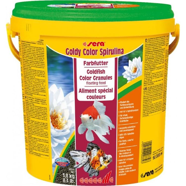 Tootefoto - Sera Goldy Color Spirulina Nature 10 l, granulat - pokarm dla z otych rybek