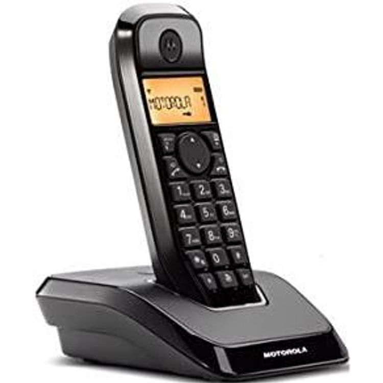 Tootefoto - Motorola S1201 - DECT-Telefon - Kabelloses Mobilteil - Freisprecheinrichtung - 50 Eintragungen - Anrufer-Identifikation - Schwarz (C69000D48O1AES(01))