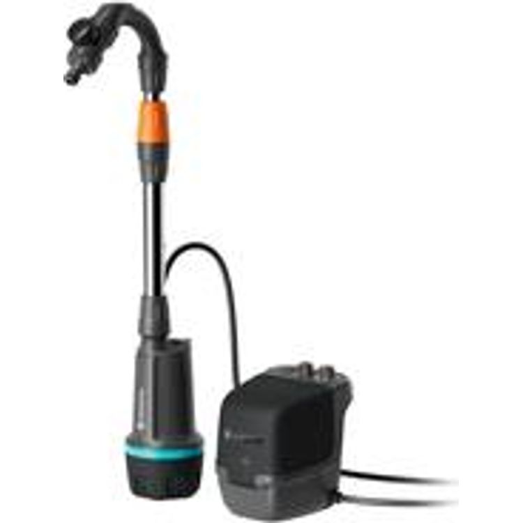 Tootefoto - Gardena Akku-Regenfasspumpe 2400 ComfortAutomatic 18V P4A solo Regenwassernutzungsanlage 2400 l/h 1.8 m (14605-55)