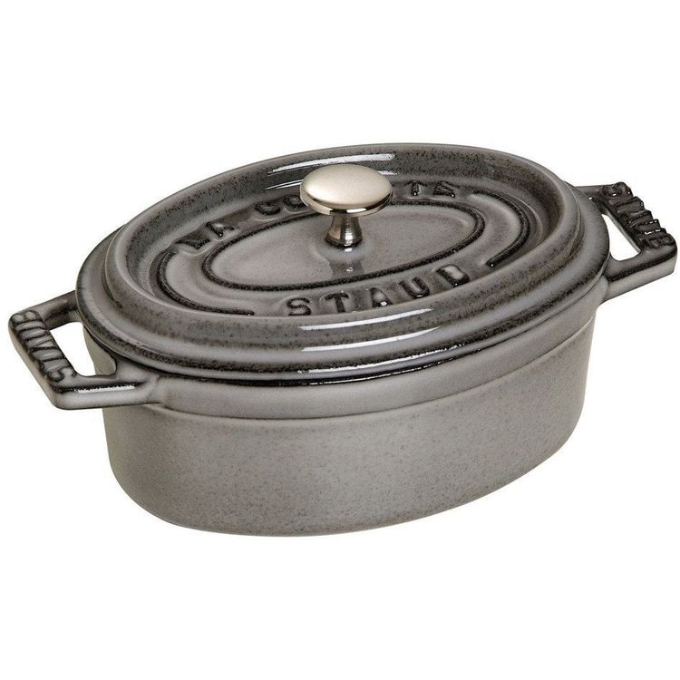 Tootefoto - Mini cast iron oval pot Staub - 250 ml, Graphite