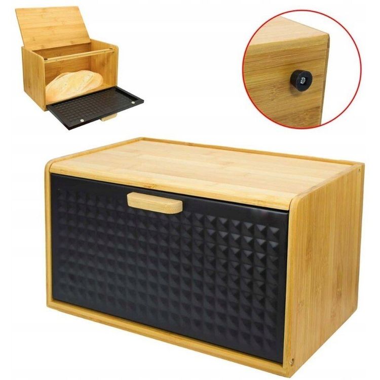 Tootefoto - KRISBERG leivakast Bambusest leivakast, KRISBERG leivakonteiner KS-2714