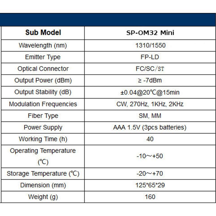 Tootefoto - Spacetronik LASER VALGUSALLIKAS SP-OSM32/MINI 1310 / 1550nm Spacetronik