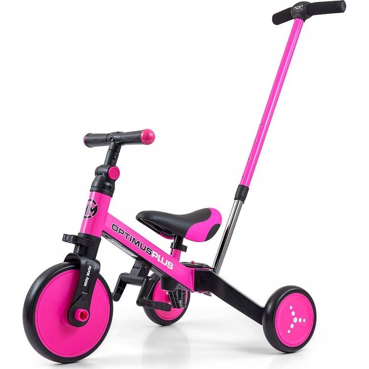 Tootefoto - Milly Mally Ride On Bike jalgratas 4in1 OPTIMUS PLUS roosa