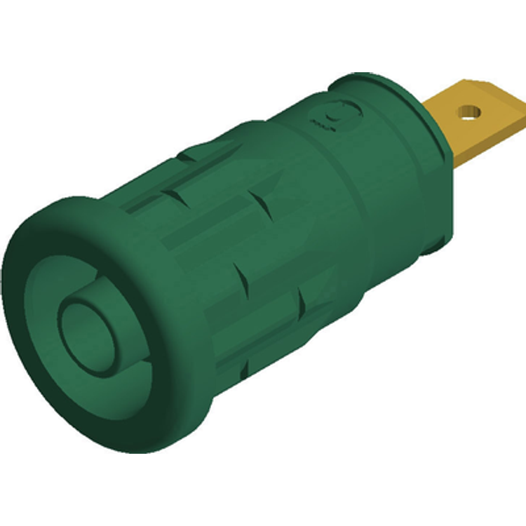 Tootefoto - Sks Hirschmann Sep 2610 F4,8 Safety Jack Socket Socket, Vertical Vertical Pin Diameter: 4 Mm Green 1 Pc(S)