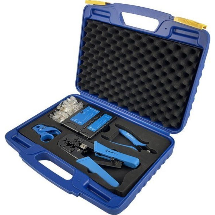 Tootefoto - Spetsialiseeritud paigaldusriistade komplekt kohvris (tester, LSA nuga, Crimper, Stripper, Cutters) Alantec