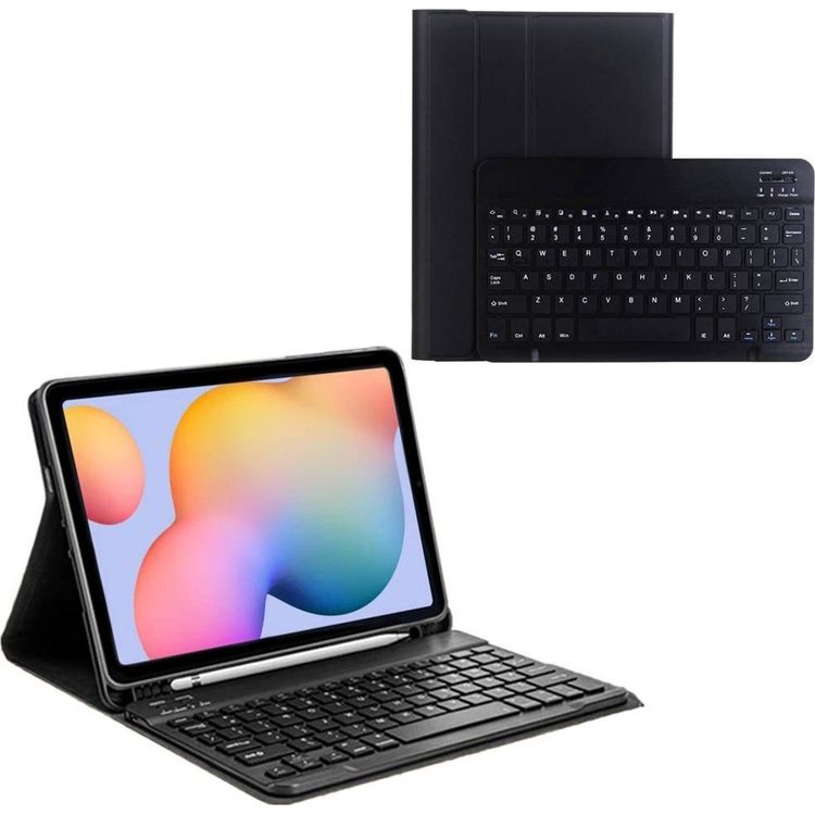 Tootefoto - Strado tahvelarvuti mbris klaviatuuriga Samsung Galaxy Tab S6 Lite jaoks CFS6L X (must) universaalne