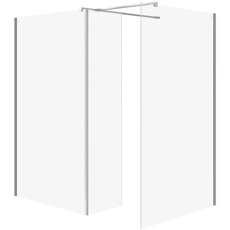 Tootefoto - Cersanit (sisses idukabiinid) Komplekt B804: k ndimisvalikuga kabiin liikuva kroomseinaga 100x90x30x200 (S601-191)