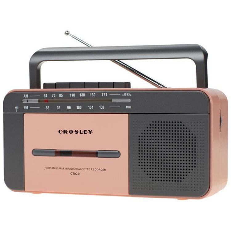 Tootefoto - Crosley Cassette Player Rose Gold Retro radio