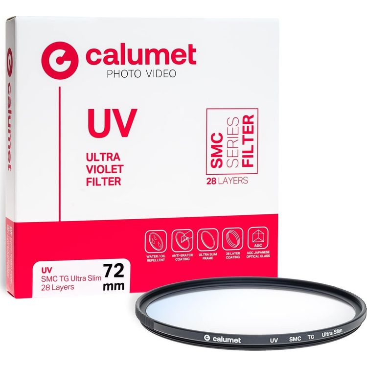 Tootefoto - Calumet UV -filter SMC TG 72 mm Ultra Slim 28 kihid