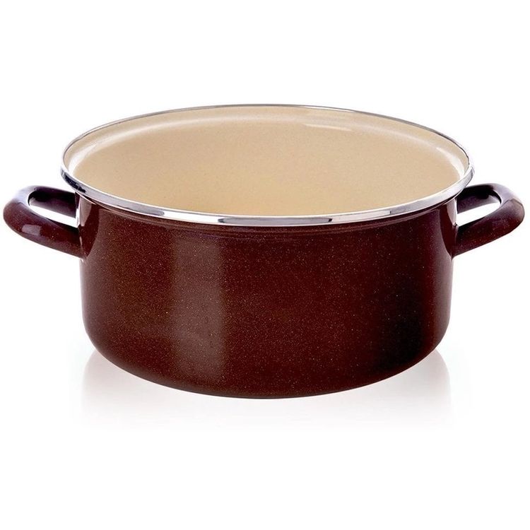 Tootefoto - Garnek emaliowany BROWN 24 cm, 4 l