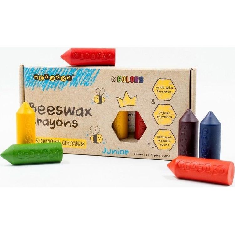 Tootefoto - Beeswax crayons Junior 6 colour in