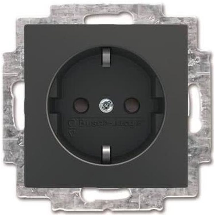 Tootefoto - Busch Jaeger SCHUKO Steckdosen-Einsatz schwarz 20 EUCB-15-914 (2013-0-5381)