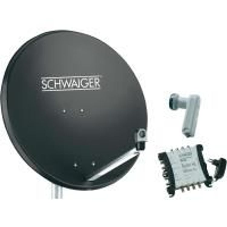 Tootefoto - Schwaiger SAT system without receiver anthracite number of participants: 8 (SPI9961SET6)