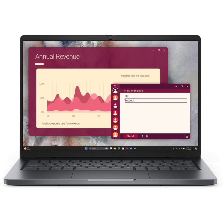 Tootefoto - Dell Pro 14 PC14250/C5 220U/16GB/512GB SSD/14.0" FHD+/Integrated/FgrPr/FHD/IR Cam/Mic/WLAN + BT/Backlit Kb/3 Cell/W11Pro/3YPS