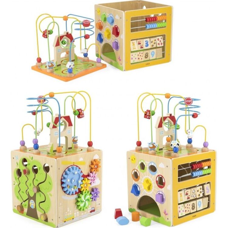 Tootefoto - Viga M nguasjad VIGA Tegevuskast Puidust ppem ngukeskus 5 in 1 kuubik