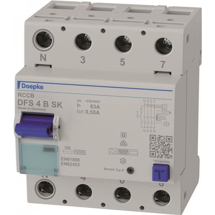 Tootefoto - Doepke Schaltger te GmbH Fehlerstromschutzschalter DFS4 063-4/0.50-B SK (09147998)