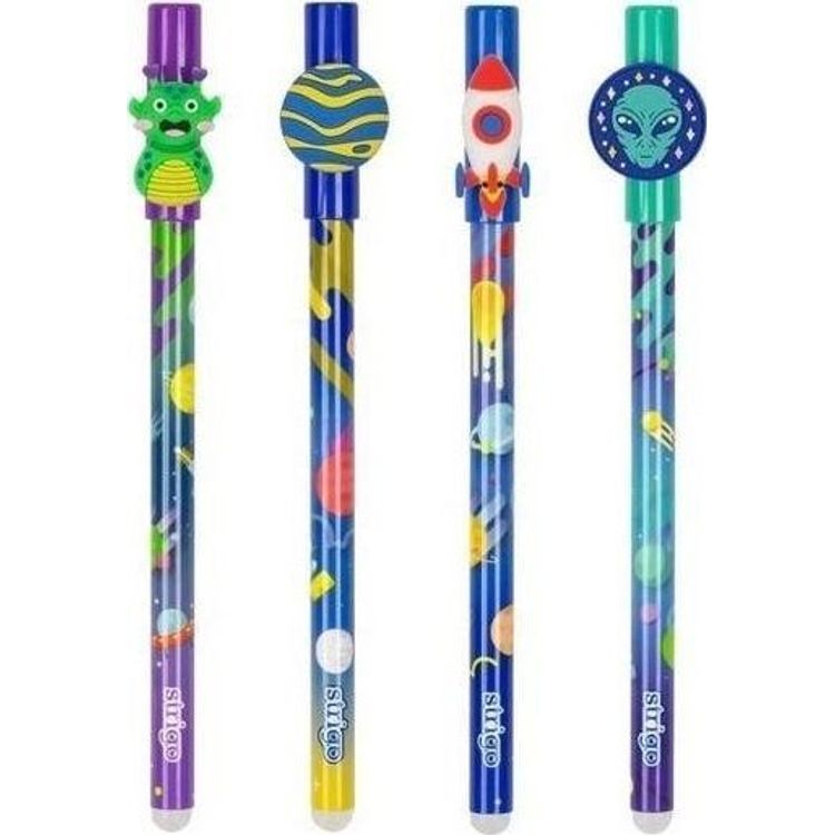 Tootefoto - Strigo Kustutav pastapliiats Space-korgiga (36 tk)