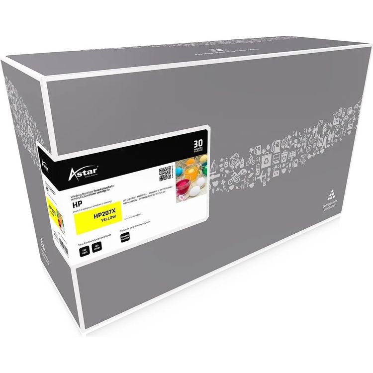 Tootefoto - AS20256 ASTAR HP CLJ M255NW TONER YEL HC W2212X / HP207X 2450S. ohne Fuellstands. (AS20256)