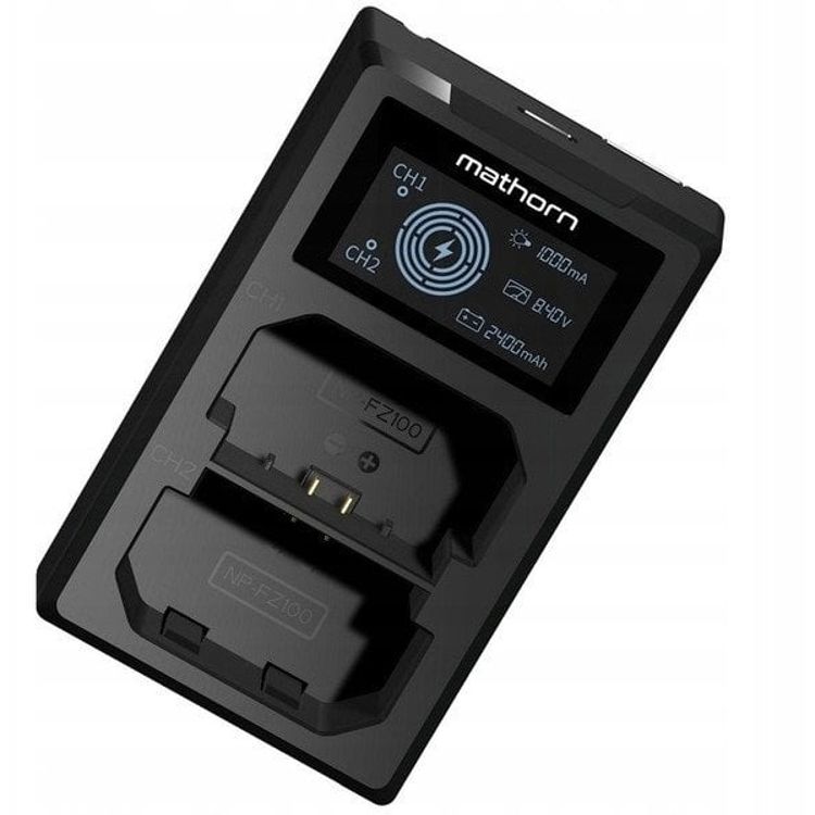 Tootefoto - Mathorn MBC-D220 USB-C kahe kanaliga laadija Sony NP-FZ100 jaoks
