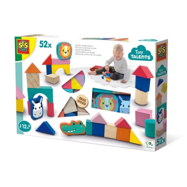 Tootefoto - SES Wooden Blocks Colorful 52pcs.13143 31432