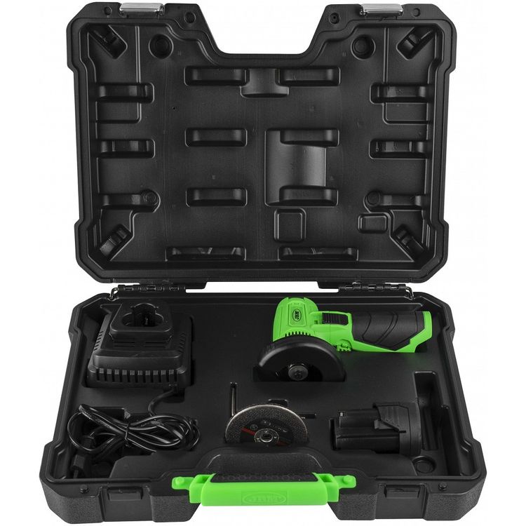 Tootefoto - 12V Mini-Akuketasl ikur/Nurklihvija 76Mm Kettale. 18500Rpm. 2.0Ah Aku + Laadija Jbm*