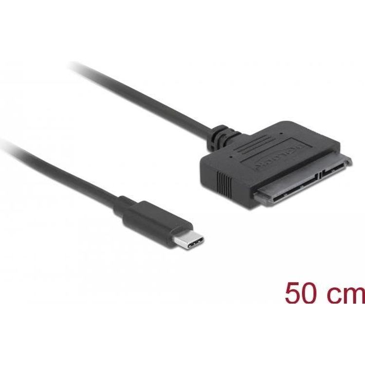 Tootefoto - DeLOCK 63803 kaabli soomuutja USB C 22-pin SATA Must