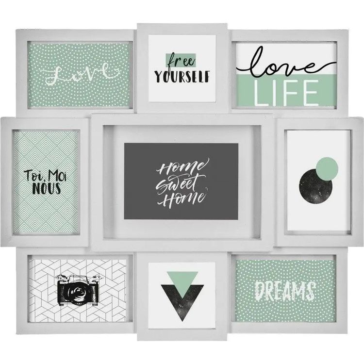 Tootefoto - 9 PHOTOS FRAME CALI WHITE