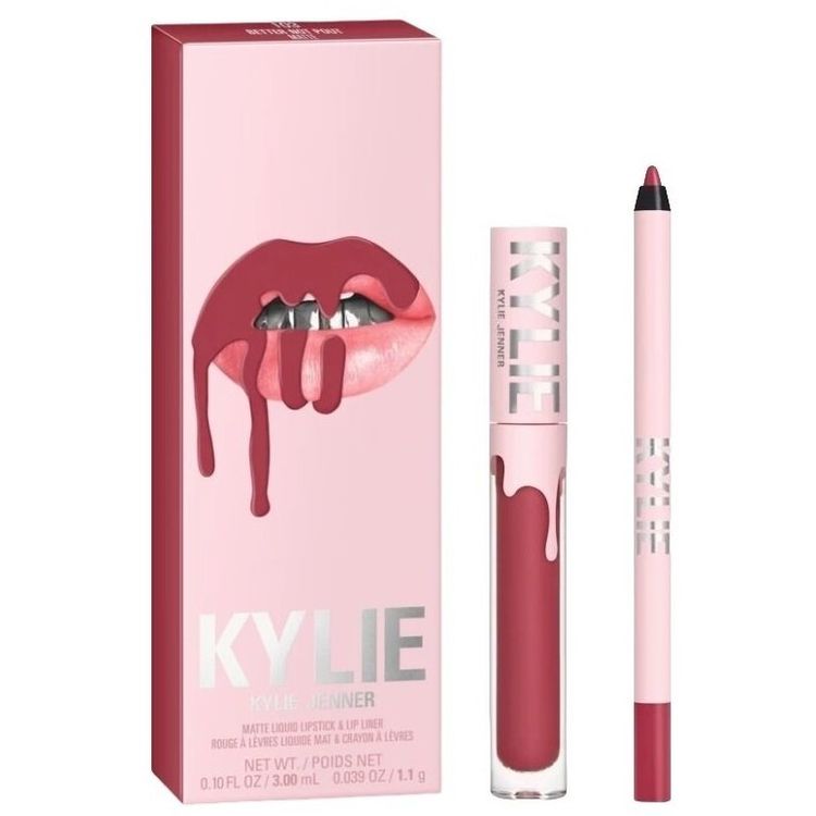 Tootefoto - Komplekt Kylie Cosmetics: By Kylie, vedel huulepulk, 103, Better Not Pout, 3 ml + By Kylie, pliiats, huulepulk, Better Not Pout, 1,1 g naistele
