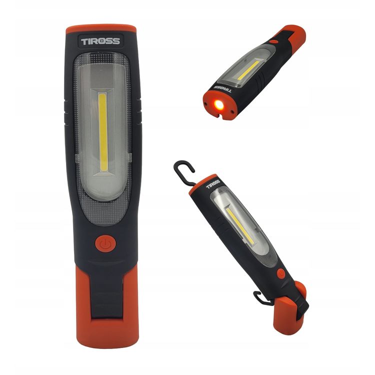 Tootefoto - Tiross taskulamp LED USB laetav taskulamp punane TIROSS TS-2270