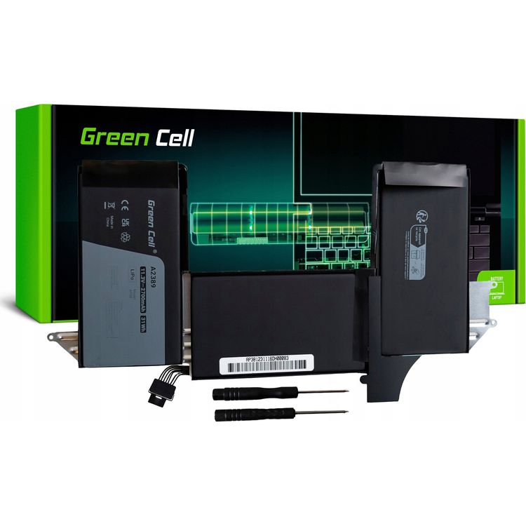 Tootefoto - Rohelise elemendiga aku Green Cell A2389 aku Apple MacBook Air M1 13 A2337 (2020) jaoks