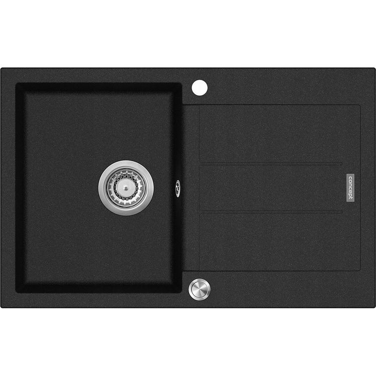 Tootefoto - Concept sink DG10C45bc Granite kitchen sink with drainer BLACK