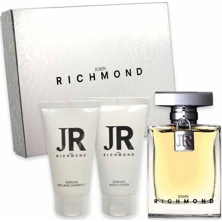Tootefoto - John Richmond Set John Richmond: John Richmond, looduslik, niisutav, kehakreem, 50 ml + must metall, looduslik, puhastus, du igeel, 50 ml + John Richmond, Eau de Parfum, naistele,