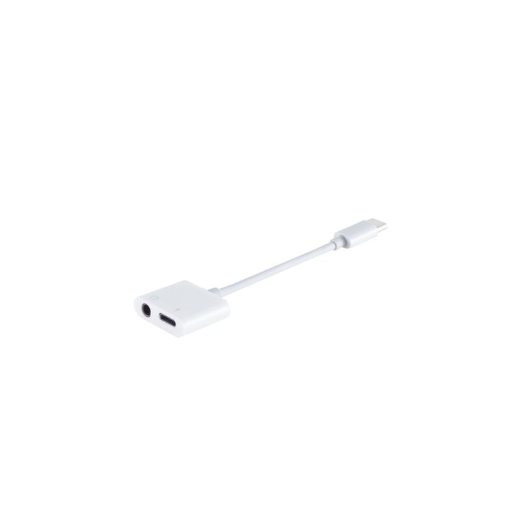 Tootefoto - shiverpeaks BS14-05022 mobiiltelefonikaabel Valge 0,07 m USB C 3.5mm + USB C