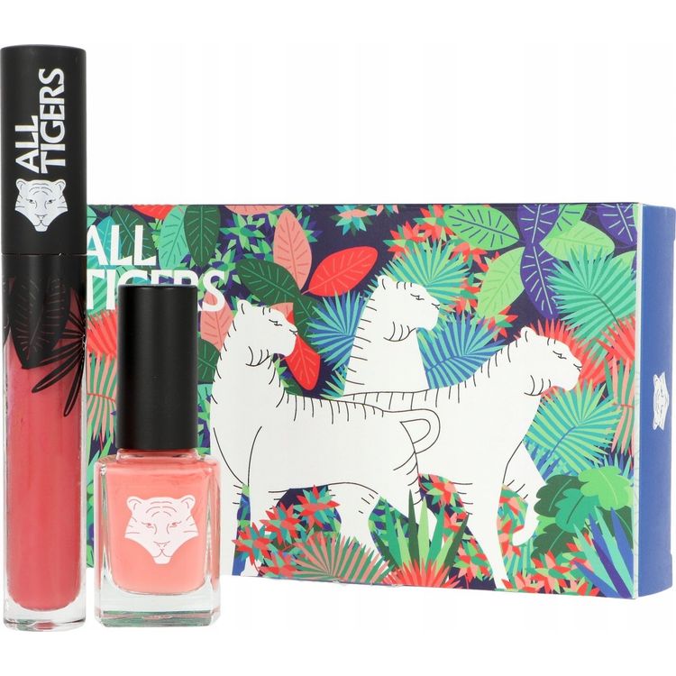 Tootefoto - All Tigers Set All Tigers: Natural & Vegan, Liquid Lipstick, 683, Make Your Mark, 8 ml + Natural & Vegan, Vegan, Nail Polish, 196, Take Your Chance, 11 ml For Women