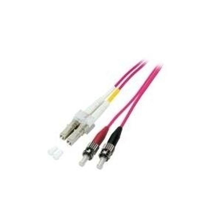 Tootefoto - EFB Elektronik LC-ST 50/125 kiudoptiline kaabel 7,5 m OM4 Roosa