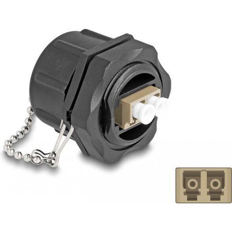 Tootefoto - DeLOCK 87885 kiudoptiline adapter LC/LC 1 tk Bee , Must