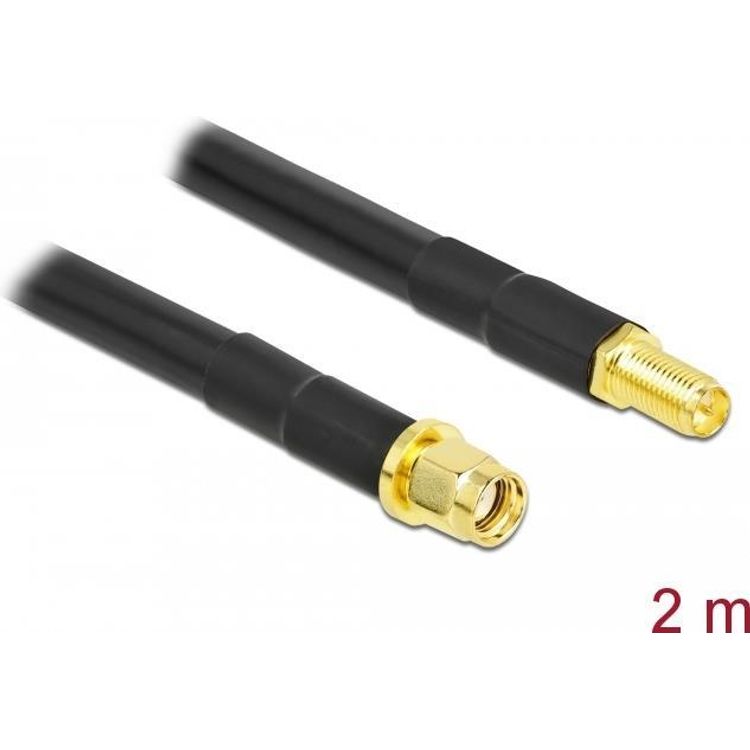 Tootefoto - DeLOCK 90464 koaksiaalkaabel LMR300 2 m RP-SMA Must
