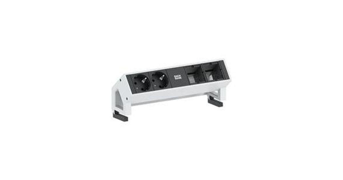 Bachmann DESK2 power extension 2 AC outlet(s) Indoor Stainless steel Cable drums, plugs, power