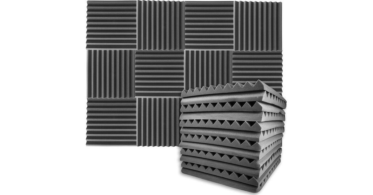 DNA DNA AM1 Acoustic Panel Set of 12 Pcs Gray Foam Soundproofing Mat ...