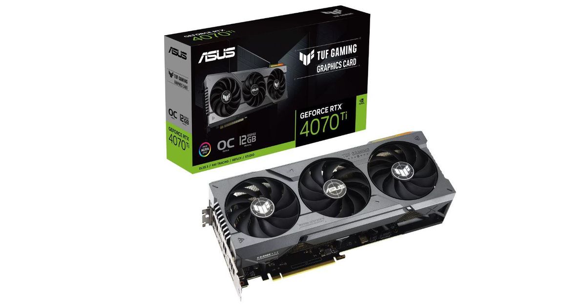 ASUS TUF Gaming NVIDIA GeForce RTX™ 4070 Ti Gaming Graphics Card (PCIe 4.0,  12GB GDDR6X, HDMI 2.1a, DisplayPort 1.4a)