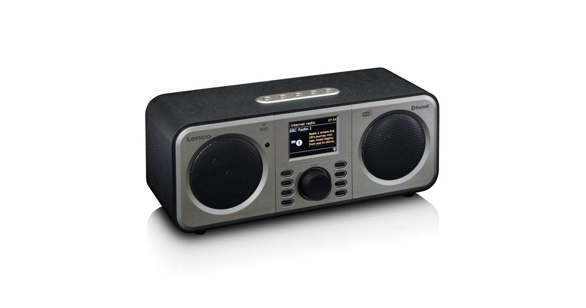 Lenco DIR-141BK radio Internet Black, accessories Silver Audio-video AV-equipment Shop - - - & MT Radios 