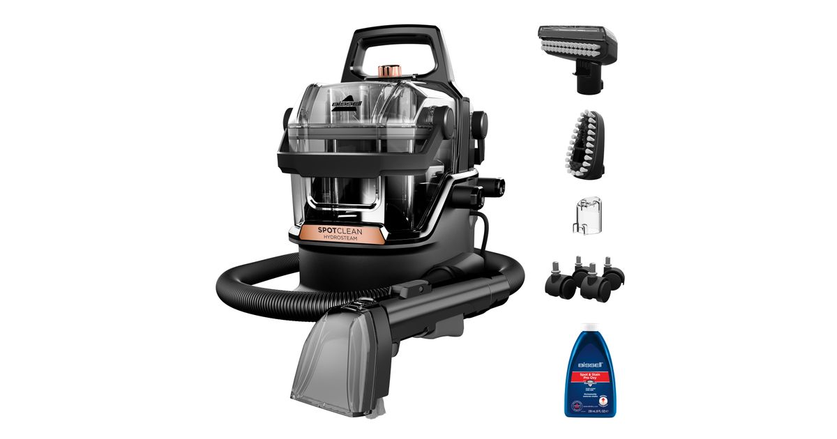 Bissell Portable Carpet and Upholstery Cleaner SpotClean HydroSteam Pro  Corded operating Washing function 1000 W Black - Cordless vacuum cleaners -  Vacuum cleaners - Small home appliances - Home appliances - MT Shop