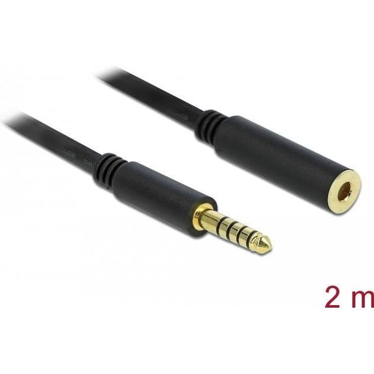 Tootefoto - DeLOCK 85797 audiokaabel 2 m 4.4mm Must