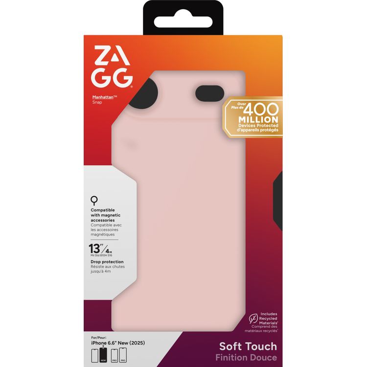 Tootefoto - Zagg Manhattan Snap - iPhone 17 Air hildub Magsafe'iga (roosa p sepuna)