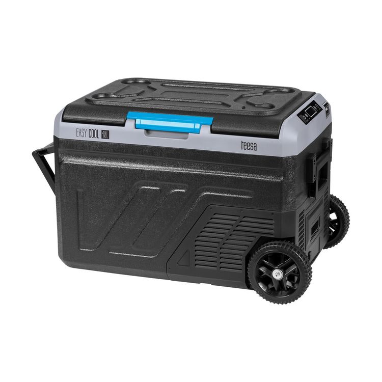 Tootefoto - Teesa reisik lmik Professionaalne k lmutusfunktsiooniga TEESA kompressoriga reisik lmik, 40L DC12/24 AC 230V, akutoitega, suured rattad ja tugev k epide, Bluetooth, kaks kambrit