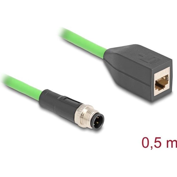 Tootefoto - DeLOCK 60571 Netzwerkkabel Gr n 0,5 m SF/UTP (S-FTP) (60571)