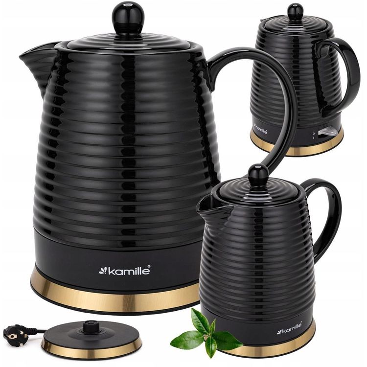 Tootefoto - CZAJNIK CERAMICZNY 1731 CZARNY 1.2 L 1200 W