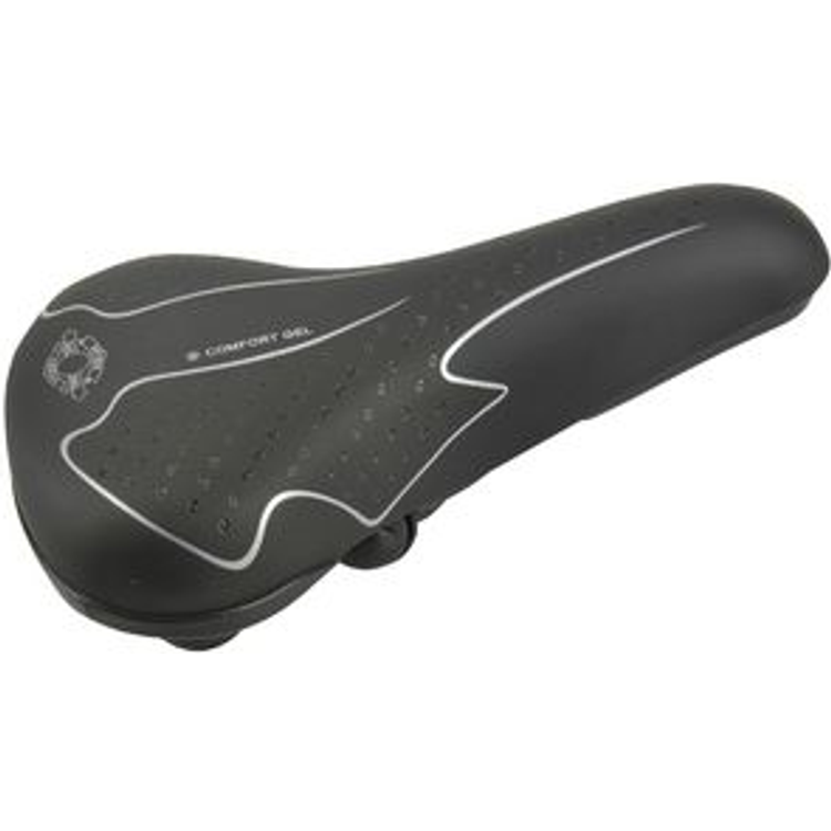 Tootefoto - FISCHER Trekking-Fahrradsattel Elastomer, schwarz/wei optimale K rperanpassung durch Gel-Einlage, bequemes - 1 St ck (85652)