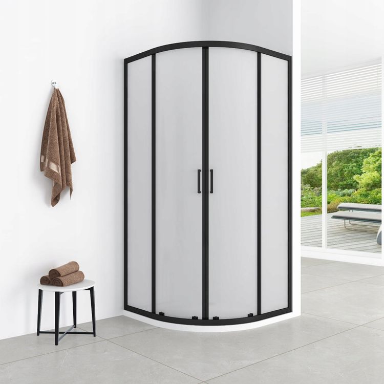 Tootefoto - AQ.100-501108 / AQUAFORM / AZUL / POOL MAR KABIIN 90/185 MUST MATT, MATTE KLAASI KANGA 5MM EASY CLEAN /